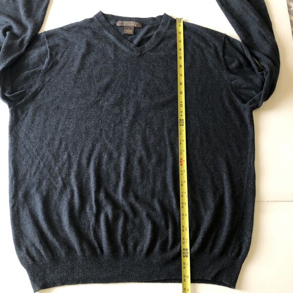Sebastian Cooper Men’s Cotton Cashmere Blend V-Neck Pullover Sweater Size Large - Picture 6 of 11